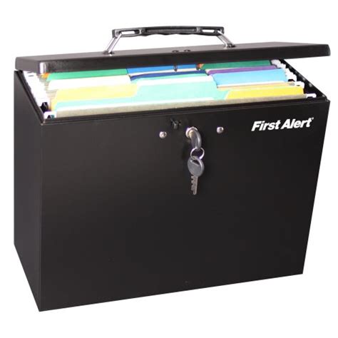 first alert 3050f steel hanging folder file box black|Amazon.com: First Alert 3050F Steel File Box, Black Office .